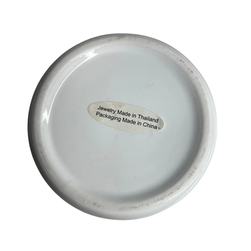 Retired Pandora Shine Bright Porcelain Round Jewelry Trinket Gift Box